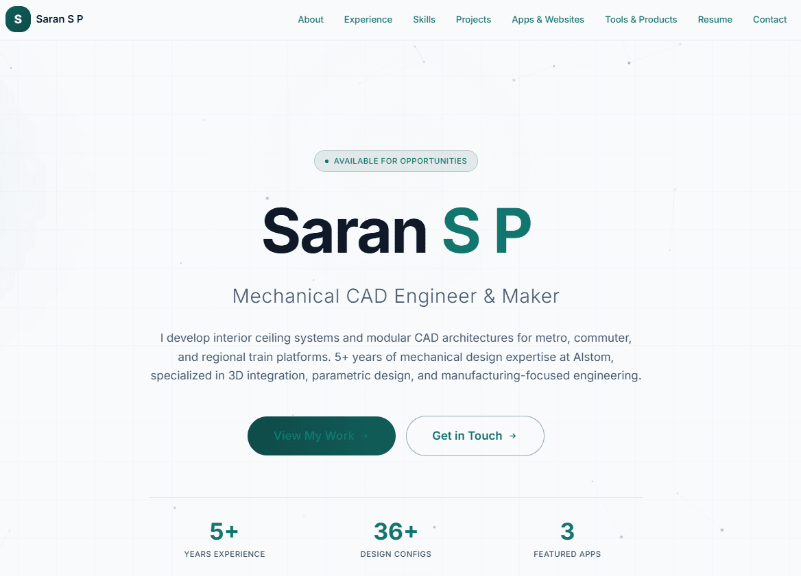 Personal Portfolio preview